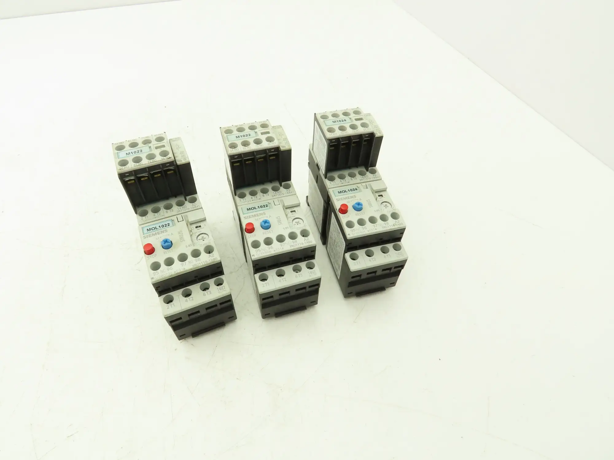 Siemens 3RU1116-1AB0 Motor Starter Contactor Relay 24V Coil 5Hp 600V Lot of 3
