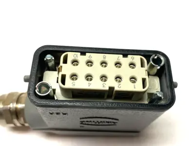 Used HARTING HAN A HOOD LC 2 PEGS M20 W/ INSERT HAN 10A-BU-S Inserts (Misc) | Maverick Industrial Sales #1105321