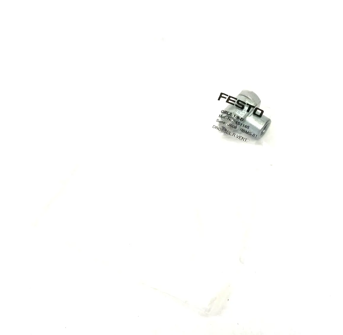 New | in-Stock Festo Non-Return One-way Flow Control Valve Fitting G1/8 151165 Valves/Fittings Michigan US | Maverick Industrial Sales #1403065