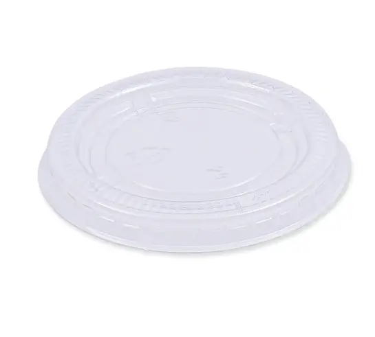 Boardwalk® Souffle/Portion Cup Lids, Fits 2 oz Portion Cups, Plastic, Clear, 2,500/Carton