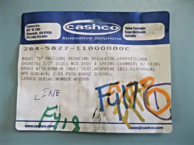 NEW Cashco 2B4-5B27-11000000C