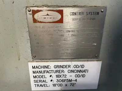 Used CINCINNATI 18X72  OD/ID Universal Cylindrical Grinders Ohio US | HGR 24 #1419741