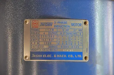 USED ZM JINSHIN MOTOR 3,7 KW