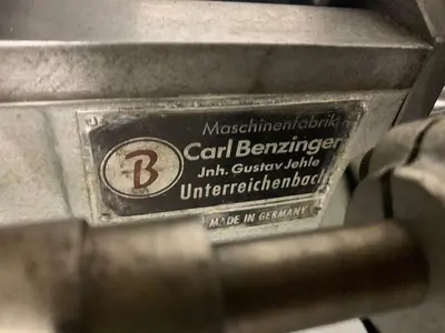 5999-440 Benzinger Inside Turning Horizontal Ring Lathe with Precision Radius Attachment & Lever Operated Cross Slide