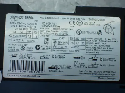 USED SIEMENS 3RW40271BB04