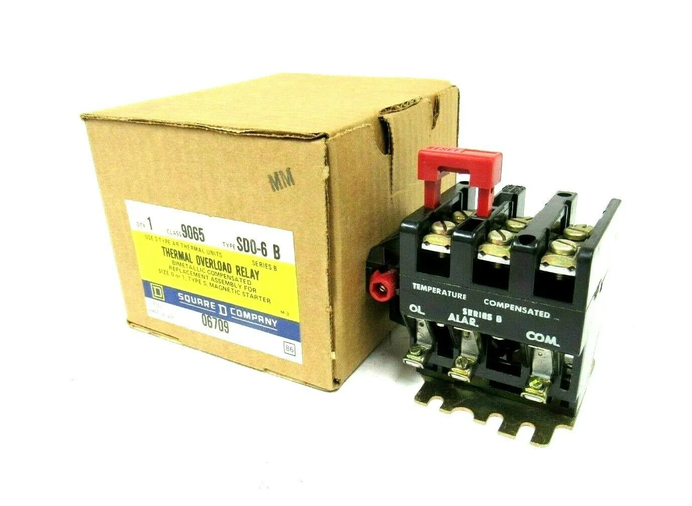 NEW SQUARE D 9065-SD0-6B THERMAL OVERLOAD RELAY 9065SD06B