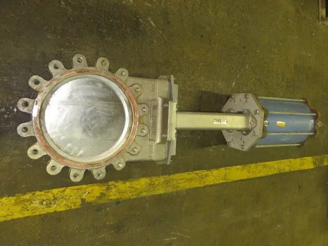 Dezurik 16" -150 knife gate valve with pneumatic actuator
