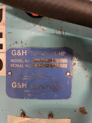 G&H 522P Stainless 2″ Sanitary Rotary Lobe Positive Displacement Pump 2HP