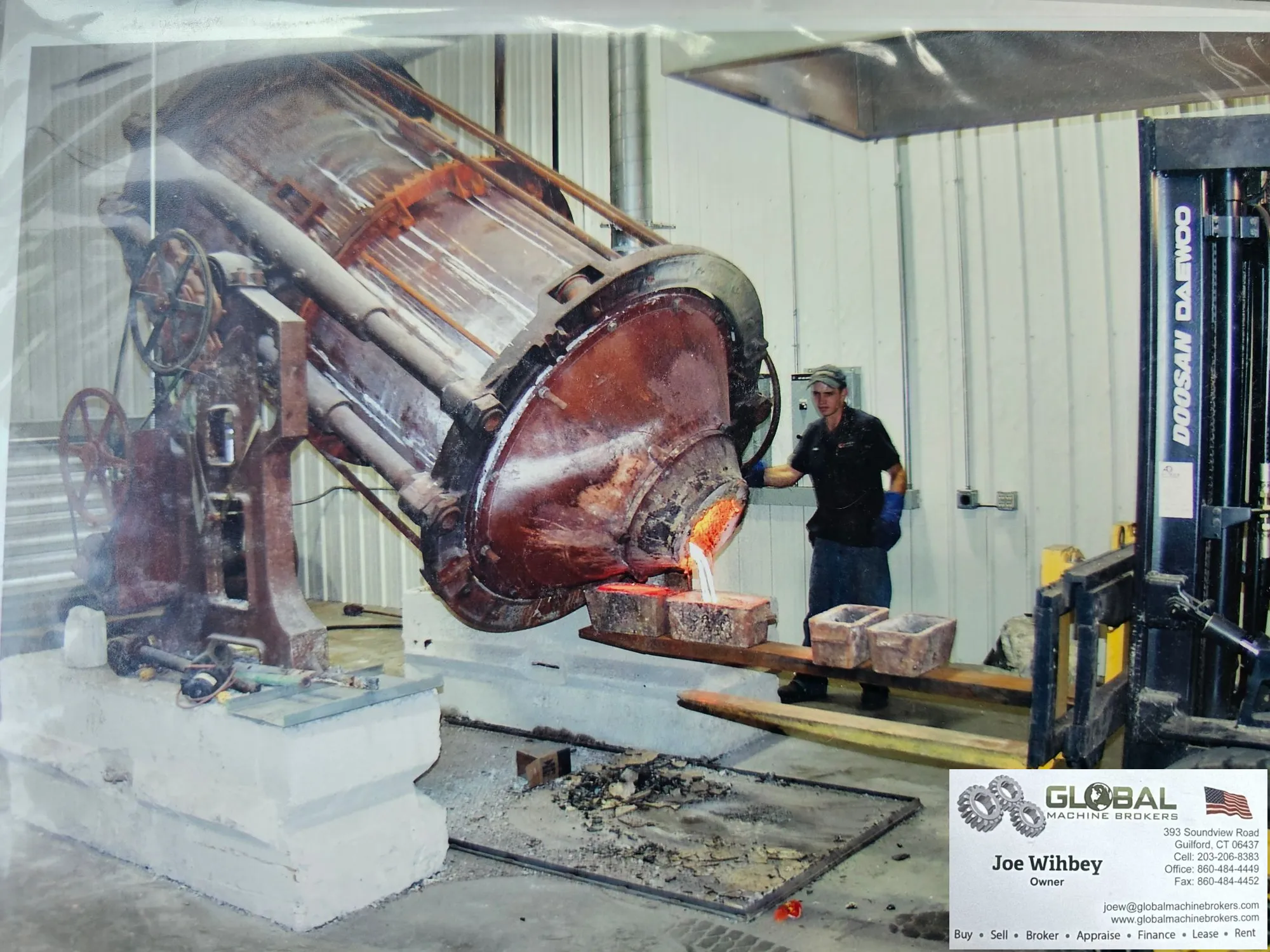 US Smelting R4B Rotary Furnace 250G Pot 1k lb Melt 3K F 15 Mill BTU