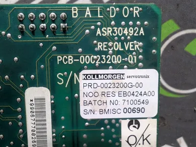 Baldor / Kollmorgen ASR30492A Resolver Board PRD-0023200G-00 Used