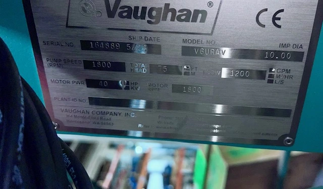 Used Vaughan V6URAV Pumps Minnesota US | Peak Machinery, Inc. #284873