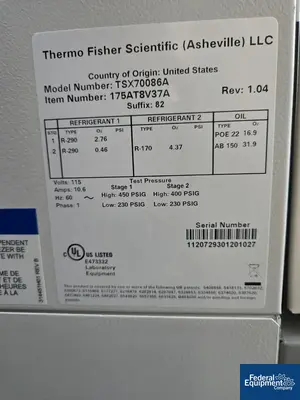 USED ThermoFisher Scientific Thermo Fisher Scientific ULT Freezer, Model TSX70086A