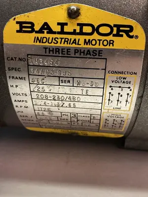 Used BALDOR KM3454 A.C. Motors Ohio US | Surplus Asset Holdings #1184908