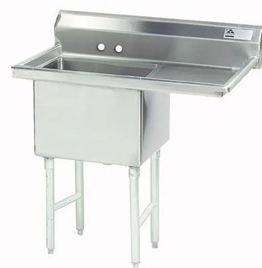 18" SINGLE COMPARTMENT PREP SINK  Right hand drainboard -with approval sticker