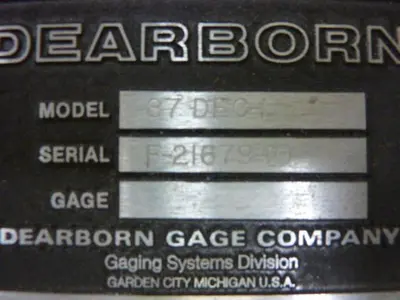 USED DEARBORN 87DEC-1