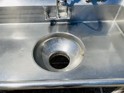 156” Commercial Stainless Steel   Three Compartment Sink w/Garbage Disposer