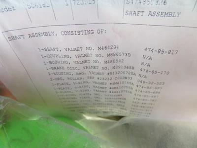 Valmet Shaft Assembly
