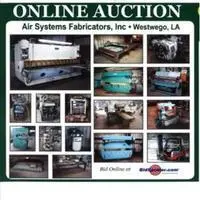 Used Machinery Liquidation: Air Systems Fabricators, Inc.