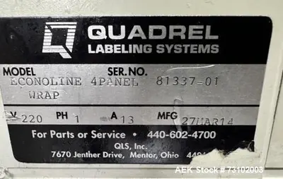 Used QUADREL ECONOLINE 4 PANEL WRAP Labelers Illinois US | Aaron Equipment #87183