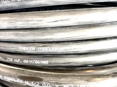 USED PARKER NYLON TUBING 1/2" OD 3/8" ID 0.062" WALL BLACK