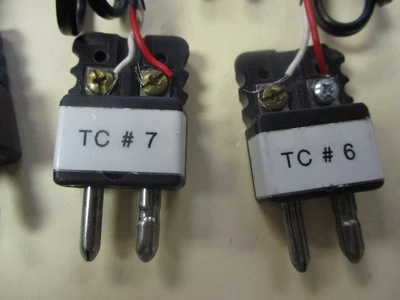 Used Black 2-pole Thermocouple Connector's (QTY 7)