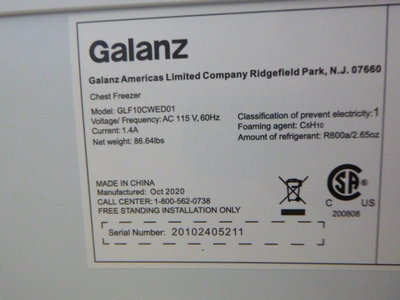 Galanz Chest Freezer