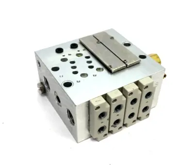 Used Humphrey Pneumatic Manifold Block/Base 4-Station Parts (Hydraulics and Pneumatics) Michigan US | Maverick Industrial Sales #1398003