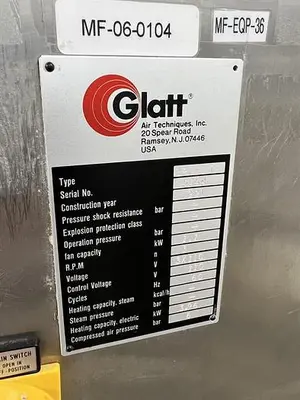 Glatt Model GPCG 1 Fluid Bed Dryer