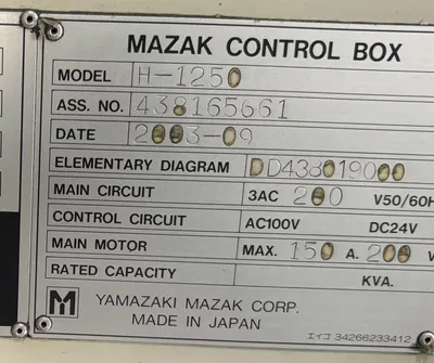 2003 MAZAK H-1250 Horizontal machining centers | ESP Machinery Australia Pty Ltd (8)