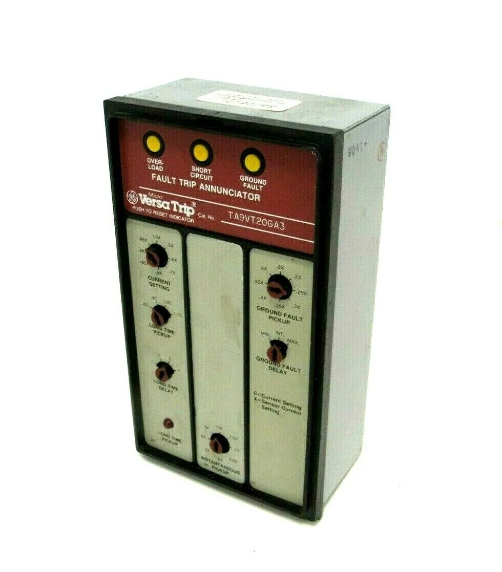 USED GENERAL ELECTRIC TA9VT20GA3 MICRO VERSA TRIP ANNUNCIATOR
