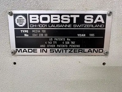 1995 Bobst Media 100 Folder Gluer