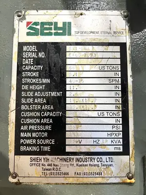 USED 2007 SEYI SEYI SN1-66 PRESS