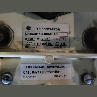 General Electric 5kV Vacuum Contactor Package