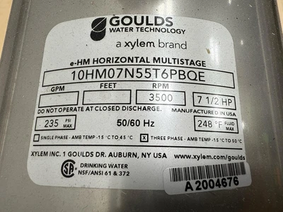 Goulds Water Technology 10HM07N55T6PBQE Centrifugal Pumps | Fram Fram LLC (13)