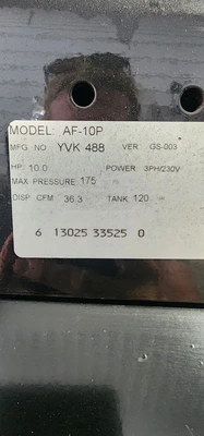 🔥 Atlas Air Force AF-10P 10HP 120 Gal Air Compressor w/ Plus Package (37 CFM)