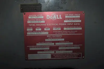 USED DOALL 36-13-20