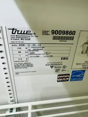 True GDM-12-HC-LD Single Swing Glass Door Merchandiser Refrigerator Refurbished Tested and Working