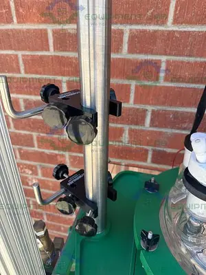 USED CHEMGLASS 100 LITER JACKETED GLASS REACTOR W/ CHEMGLASS DIGITAL OVERHEAD STIRRER