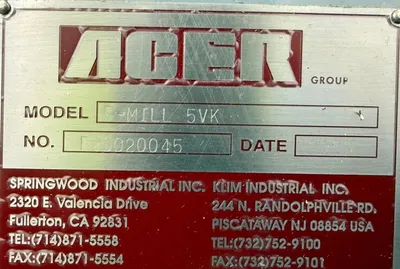 2020 ACER 5VK CNC Mills, CNC | Machinery Central (22)