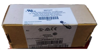 York 257377 Johnson Controls P499RCPT507C Pressure Transducer, 0-750 PSI, 1/4 [New]