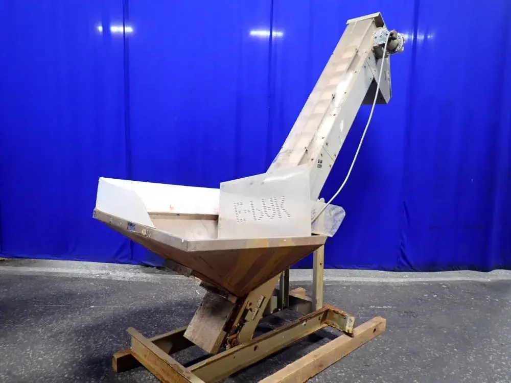 Feeding Concepts Inc.  112" X 8" Incline Conveyor Belt
