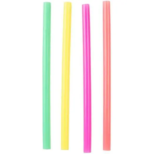 8 1/2" Colossal Unwrapped Neon Straws - 4000 / Case