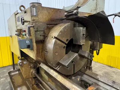 12.5" HOLLOW SPINDLE WARNER & SWASEY MODEL 4A (M-3580) SQUARE HEAD & 12' EXTENDED BED TURRET LATHE: YOBRO #24423