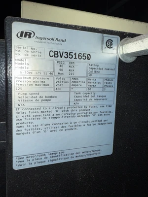 Used Ingersoll Rand CBV351650 Miscellaneous Equipment Wisconsin US | ISP Equipment Group #1318990