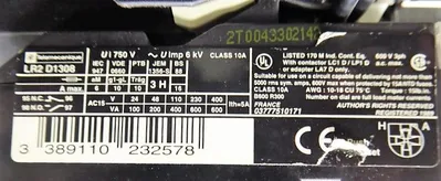 7.5 HP Telemecanique LP1 D 0910 Reversing Contactor Assembly 1000 V 8 kV Used