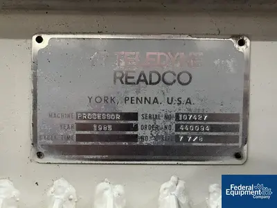 USED Readco 7 7/8" Teledyne Readco Twin Screw Continuous Processor, S/S