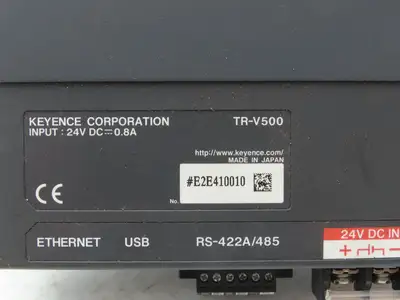 Keyence TR-V500 Operator Control Panel Temp & Data Logger 24VDC Input LCD Screen