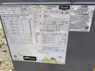Used BRYANT CRPWREXH Air Conditioning Equipment Michigan US | Miedema Asset Management Group #1411134