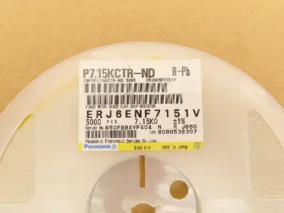 Panasonic ERJ6ENF7151V Fixed Metal Glaze Flat Chip Resistor 7.15K ± 1% 5000 Pcs