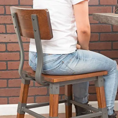 Rustic Industrial Dining Side Chair